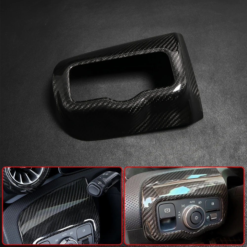 Real Carbon Fiber Car Interior Trim Voor Mercedes Benz Cla Klasse W177 W247 C118 Achteruitkijkspiegel Versnellingspook air Vent Outlet Cover