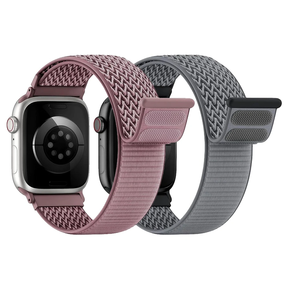 Armband für Apple Watch 49mm 46mm 45mm 44/42/41/40mm Scrunchie Nylonband Sportarmband Correa Series 11 10 9 8 7 SE Ultra 3