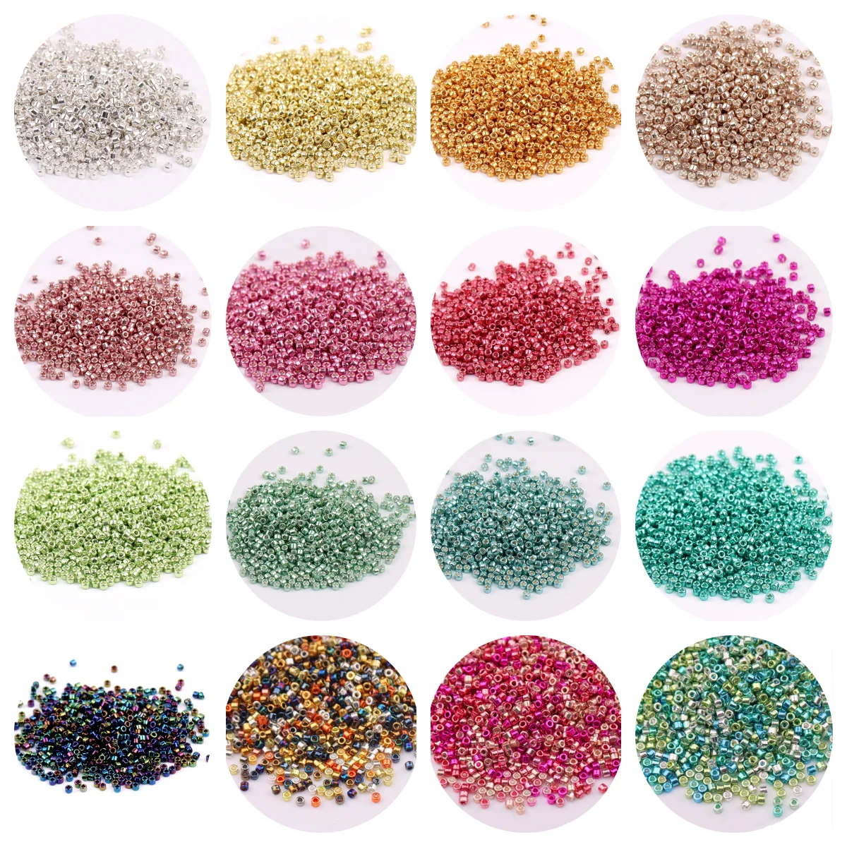 33 Color 2mm Electroplated Metal Color Even Glass Bead Popular Antiques Spacing Seed Beads For DIY Jewelry Manufacturing Process