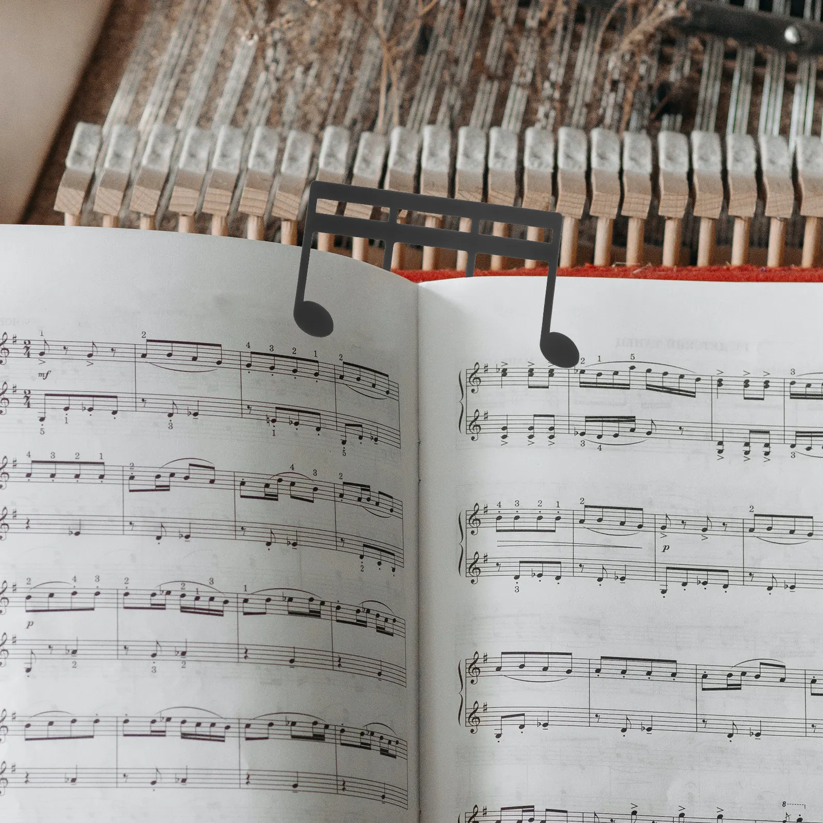 Heavy Duty Metal Sheet Music Holder Clip – Portable Score Book Clamp for Musicians
