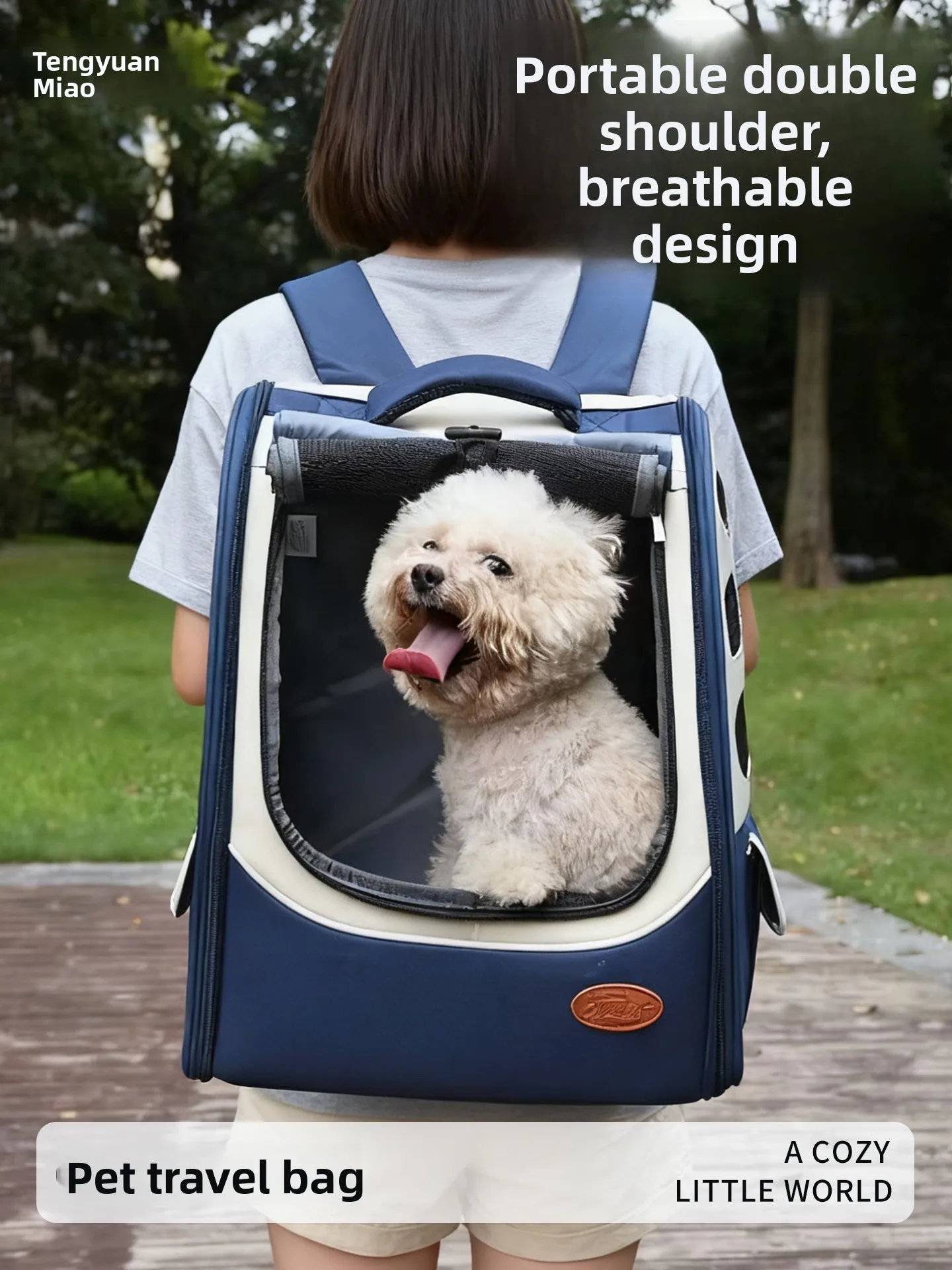 

Large Capaci Teddy Dog Bapa Portable Outing Bag Double oulder Pet Bag for Schnauzer Bichon Dog Traveling Bapa