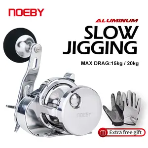 スロージギングフィッシングリール,トローリング,オールメタル,塩水ホイール,最大抗力,10 1bb,15kg - AliExpress