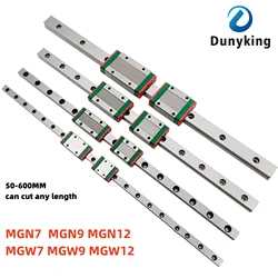 1 linear guide+1 carriage 3D Printer part MGN7C MGN9C MGN12H MGN15C miniature linear rail slide MGN7H MGN12C300/350/400mmMGN9H