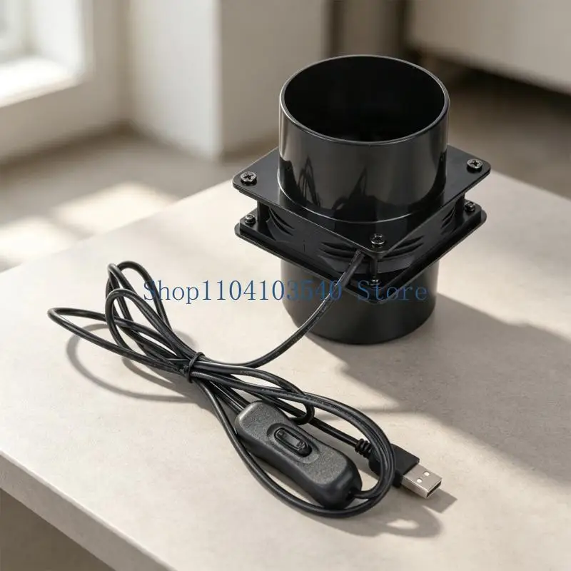 02DC Inlines Ventilation Fan with USB Power for Pet House Airflows and Soldering Use