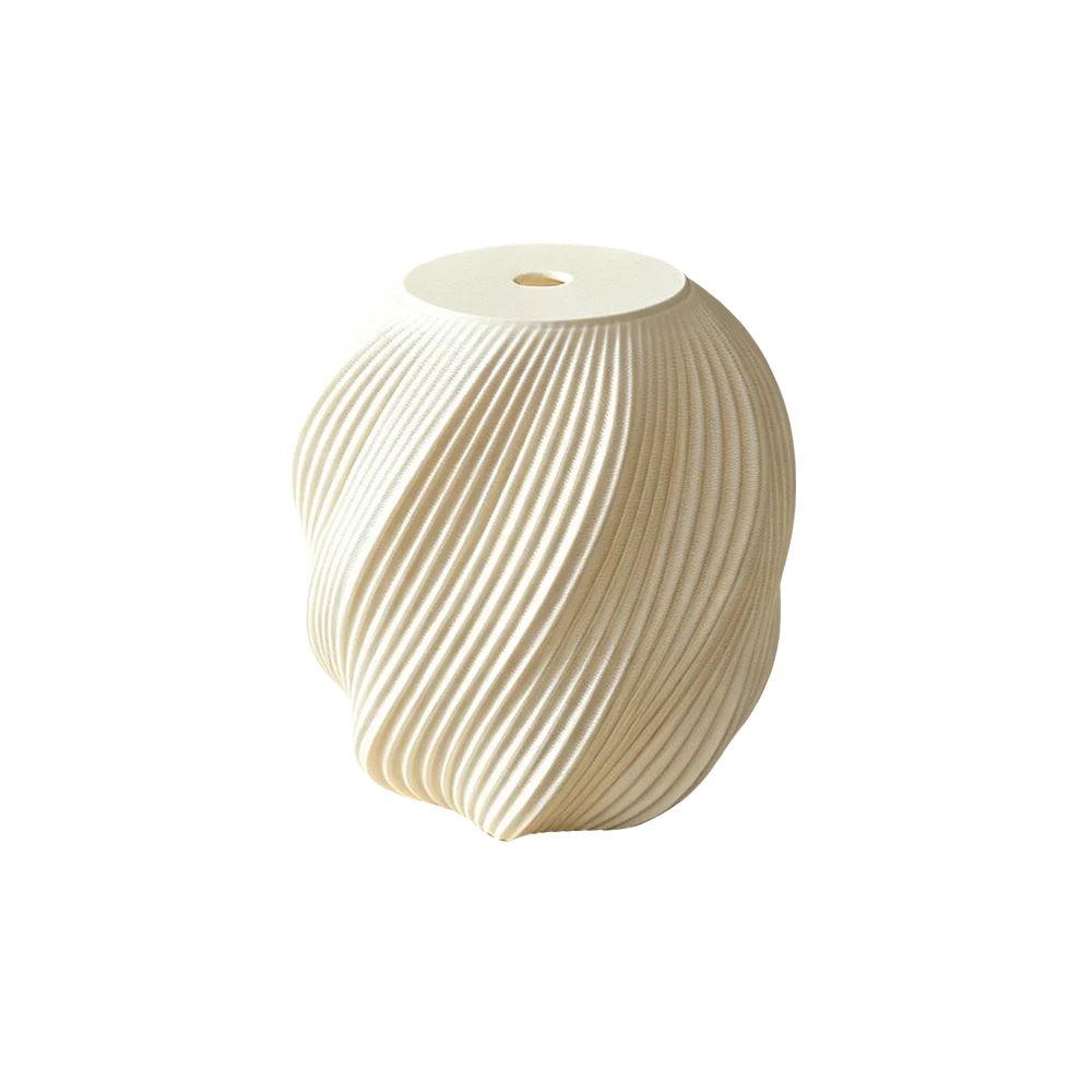 Exquisite 3D Printed Lampshade Layered Wave Texture Design Semi-transparent Desk Lamp Lampshade Decorative Shock-resistant