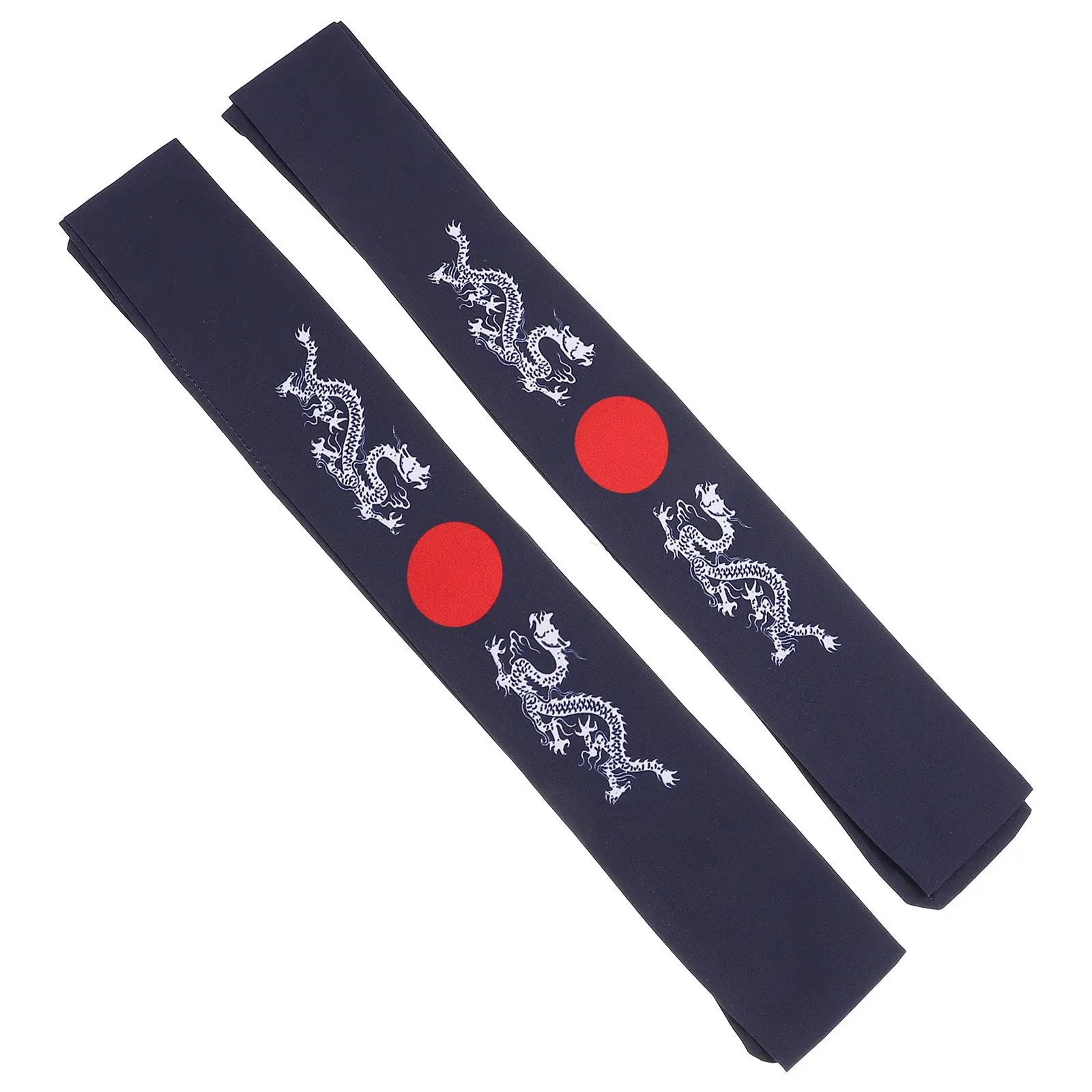 2Pcs Exercise Headband Japanese Design Bushido Style for Running Sports Yoga Fitness Training Comfortable Non Slip Cotton Band