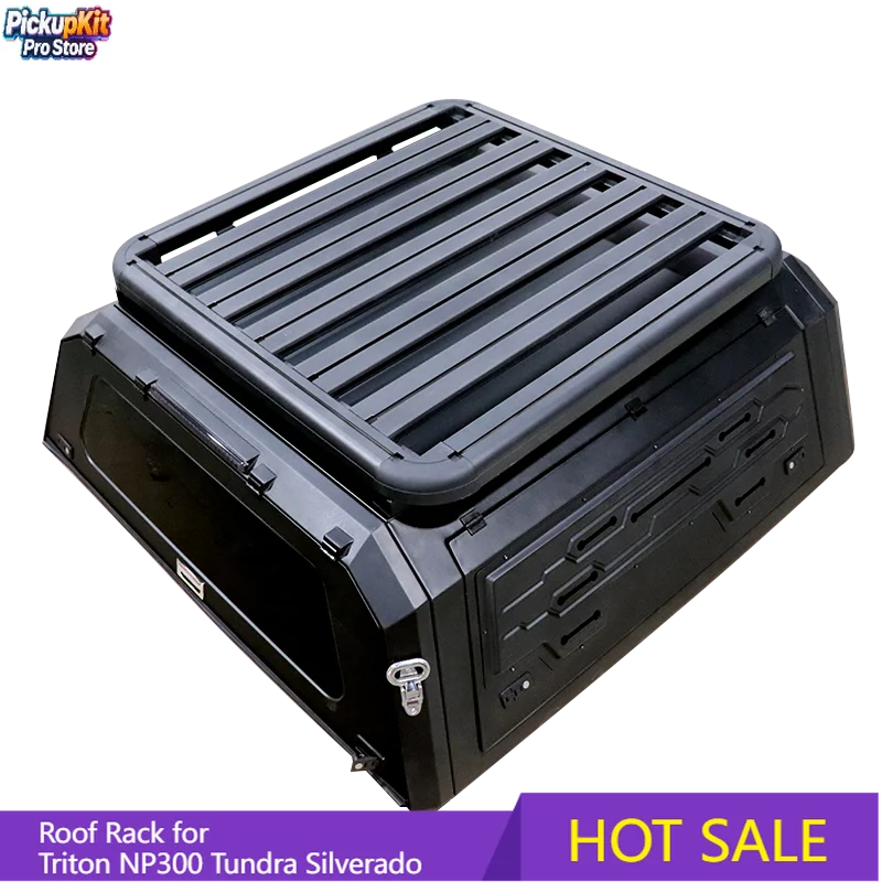 

Universal Retractable Pickup Camper Hardtop Topper Truck Canopy with Roof Rack for Triton NP300 Tundra Silverado