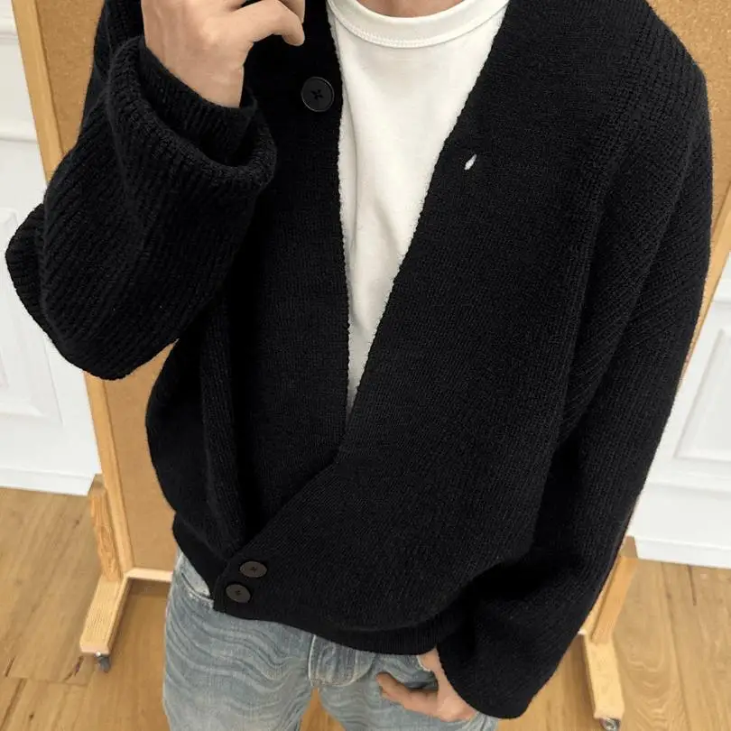 MADE EXTREME Knitted Sweater Autumn Loose Mens Cardigans