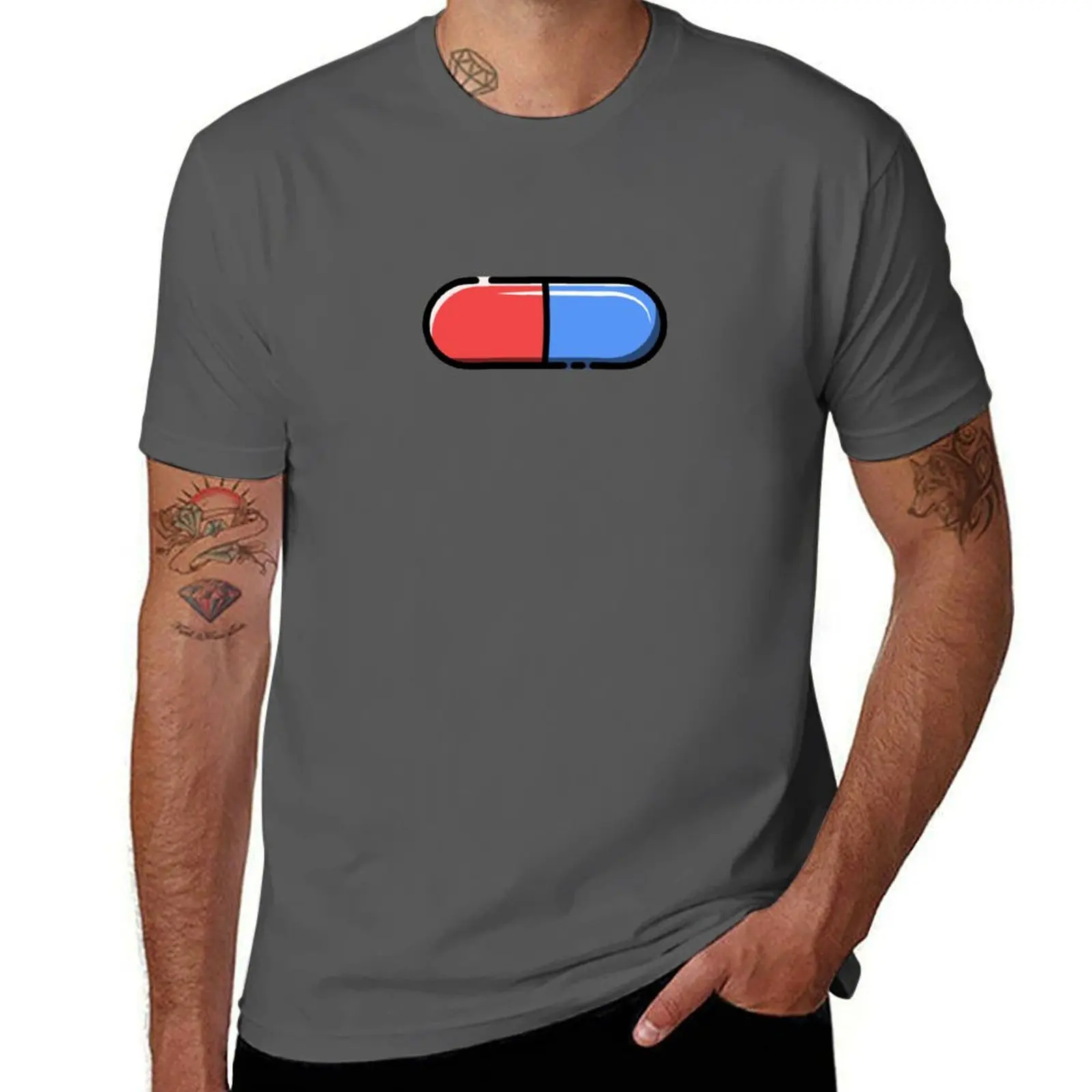 Dr.Pill 2 T-Shirt Daily Wear Plain Short Sleeve Shirt