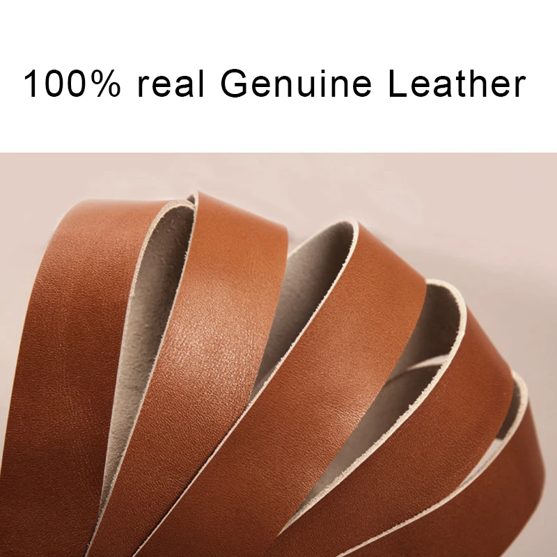 WUTA Top Grain Genuine Leather Belt Blank Strap First Layer Cowhide Leather Strip Belts Tags Making for Crafts Working Projects