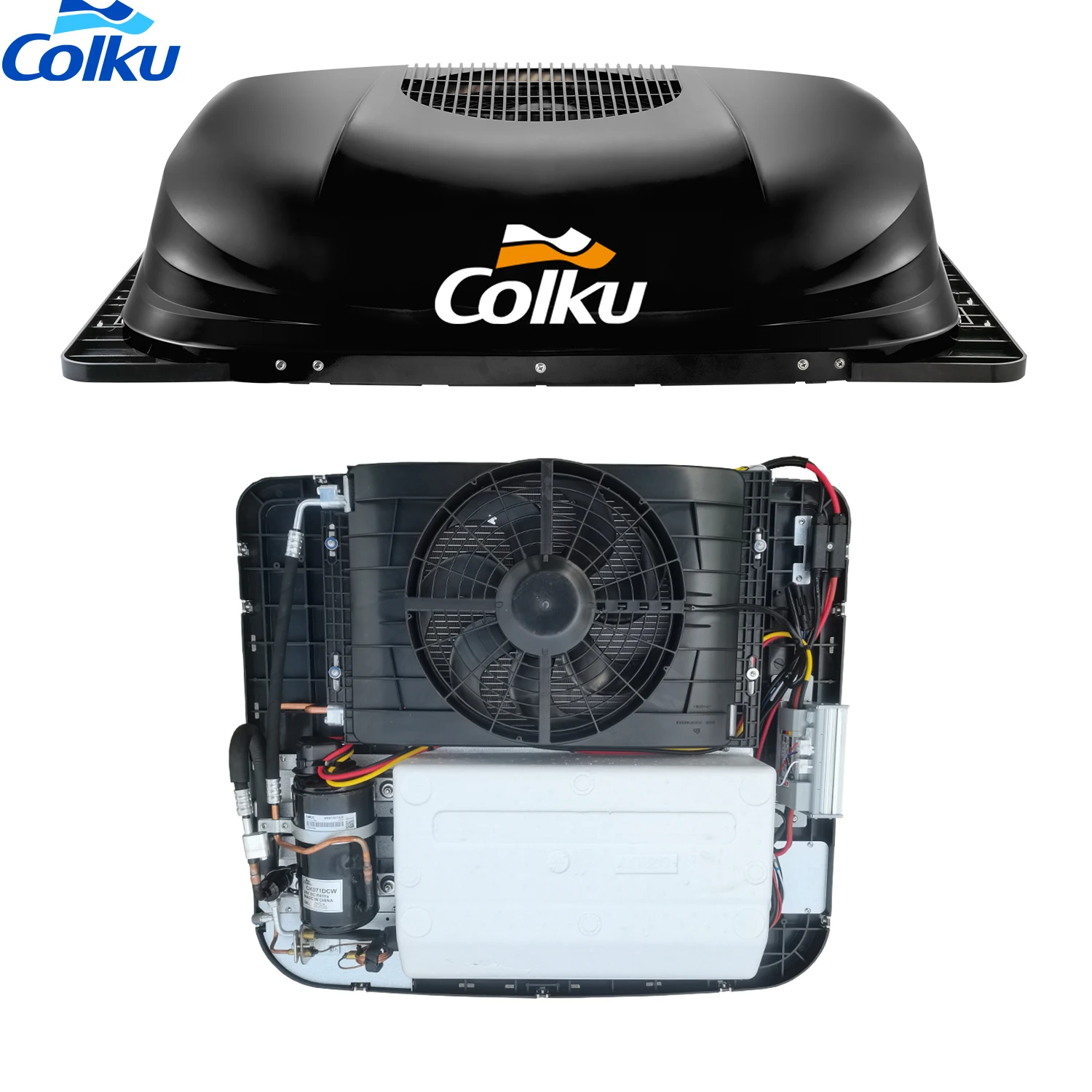 For Colku New 12v 24 Volt DC Air Conditioner Rooftop Parking Cooler Truck Cab Parking Cooler