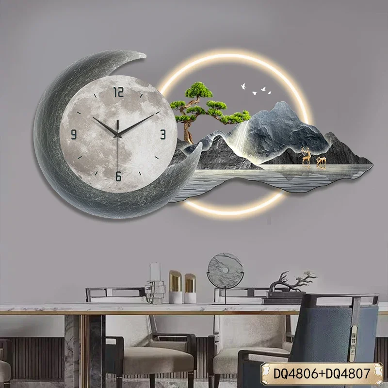 Interior Aesthetic Wall Clocks Creative Nordic Restaurant Silent Wall Watch Fashion Minimalist Horloge Living Room Decoration
