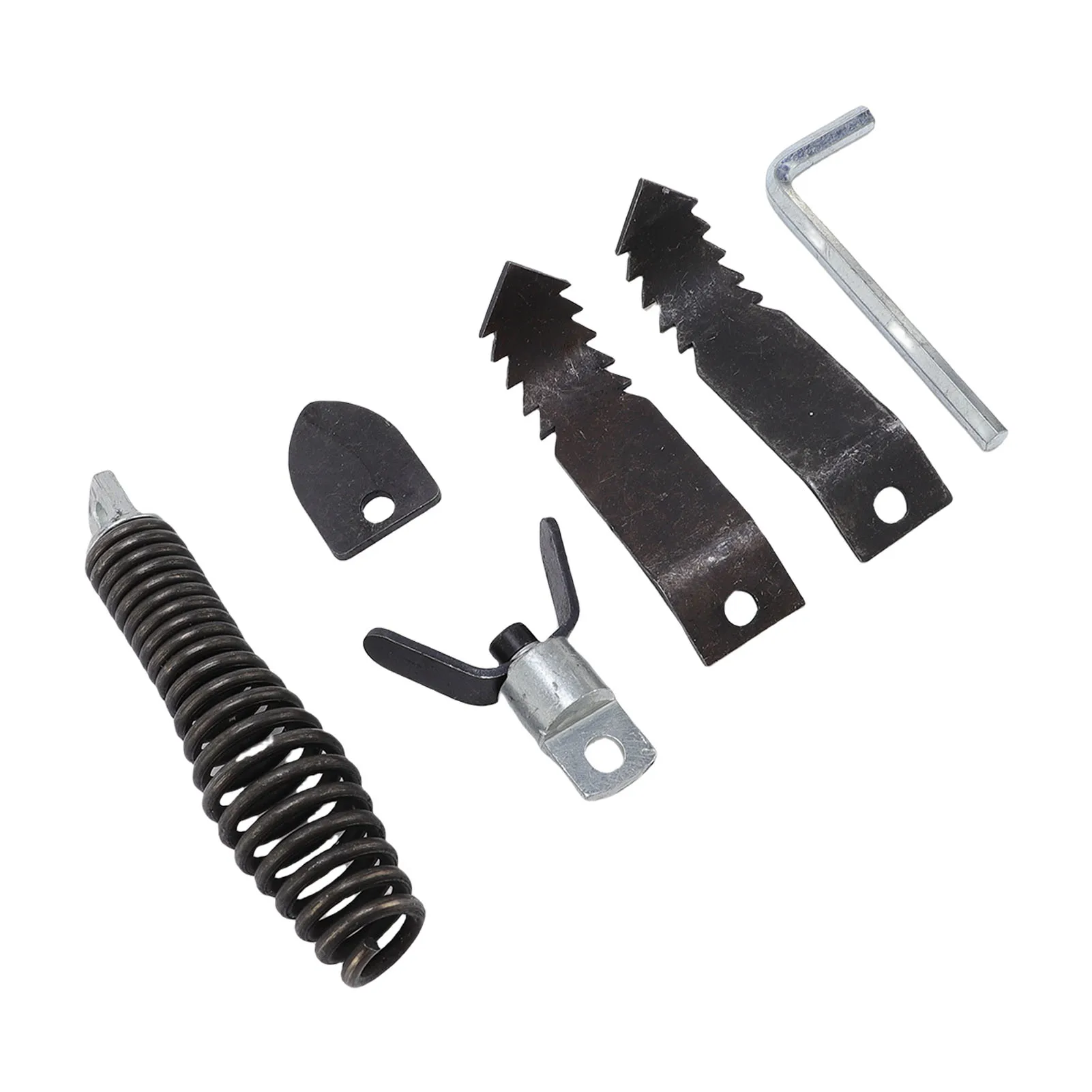 قاطع تنظيف الصرف ومجموعة اوجير، مرفق مثقاب منظف الصرف الصلب المرتدي من الفولاذ المقاوم للصدأ مقاوم للتآكل لتنظيف الأنابيب