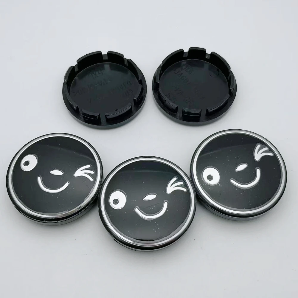 

4pcs 56MM ( 51MM I.D) Car Wheel Center Caps with Smile Logo Emblem Auto Hub Centre Cover Wheels Rim Hubcaps Car Accessories