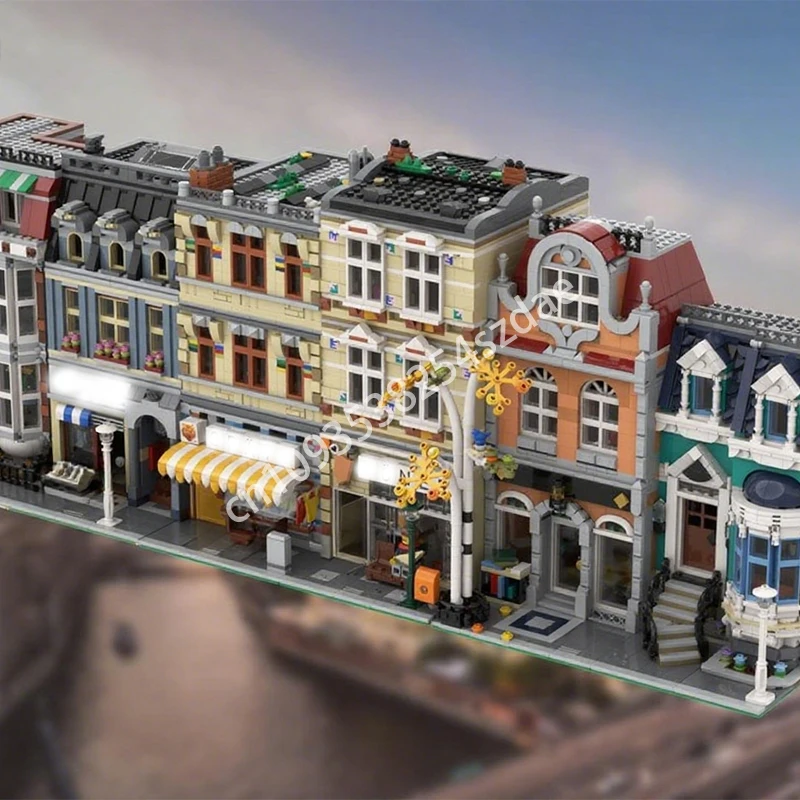 

3783 шт. MOC Berlin, модульное здание, модульные здания, строительные блоки, модель для взрослых, детская рождественская игрушка, подарочная конструкция