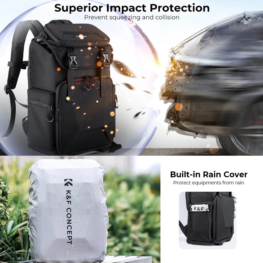 

Hard Shell Camera Backpack Waterproof SLR/DSLR Camera Bag 22L Large Capacity Photography Bag with 15.6 Inch Laptop Backpack