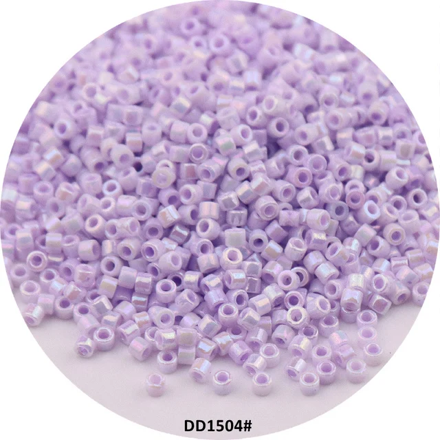 Perles de verre 1000 DB, 11/0x1.3mm, 1.6 pièces, macaron crème AB, perles de rocaille uniformes pour bricolage, bijoux de direction