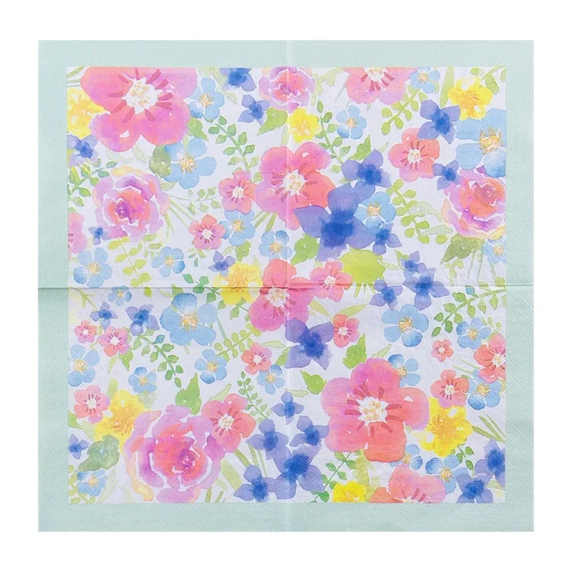 Wedding Wedding Printed Napkins Floral Pattern Coloured Paper Napkins Hotel Restaurant Table Placemat Paper Cafe Paper Placemats