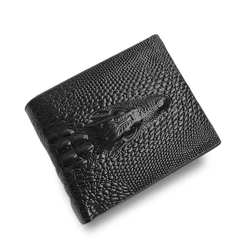 

Mens Wallet Classic Alligator Print Men's Wallets Coin Pocket Man Short Black Walet Portefeuille Homme Money Bag