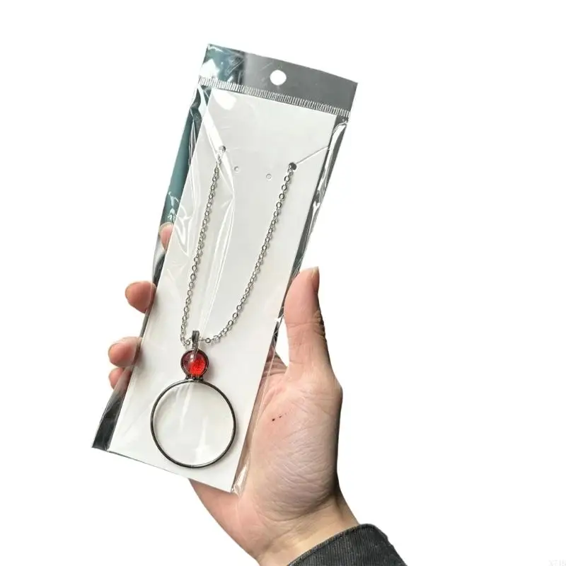 Stylish Transparency Resin Magnifier Necklace For Readers And Artists