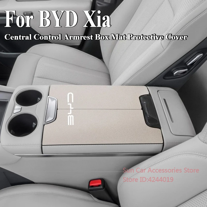 

For BYD Xia Suede Central Control Armrest Box Mat Protective Cover Car Interior Decoration Modification Accessories