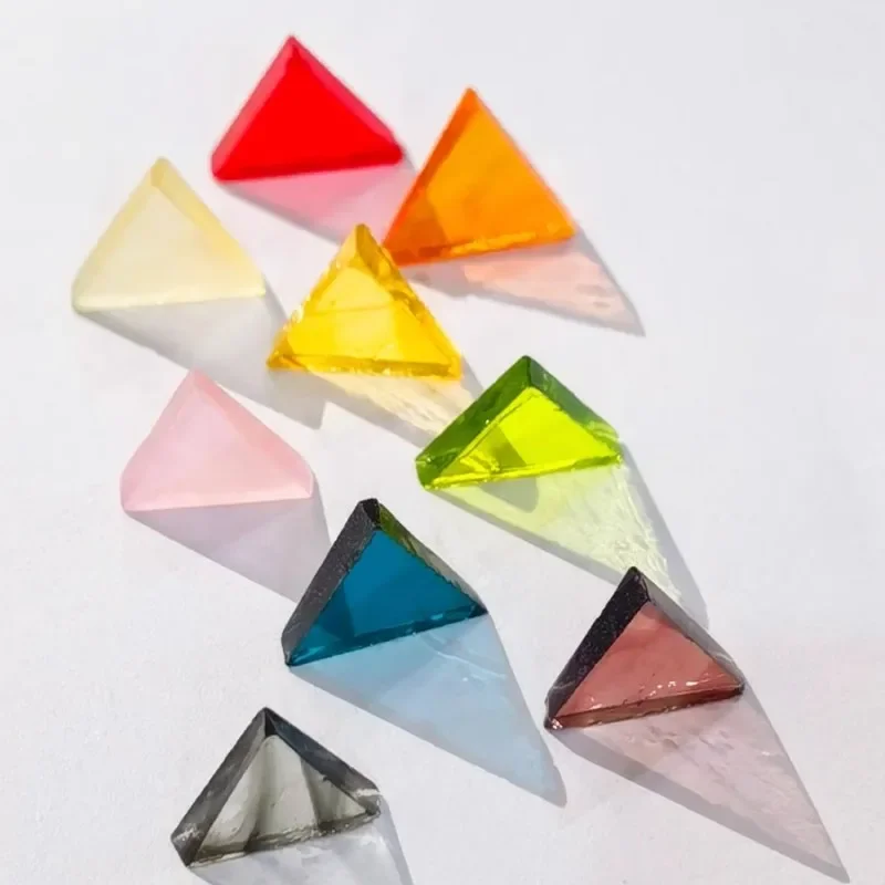 

200g Triangles Shape Glass Mosaic Tiles Multi Color Mosaic Piece DIY Mosaic Making Stones for Craft Hobby Arts Home Wall Decor