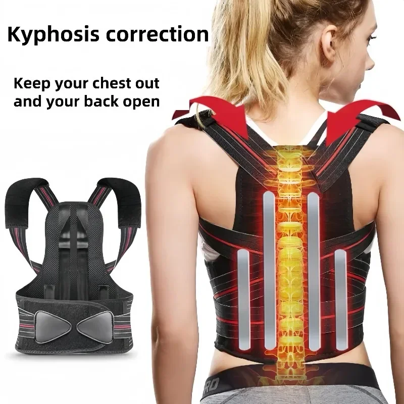 Men Posture Corrector Women Back Brace Upper Pain Relief Muscle Support Straightener Shoulder Neck Clavicle Spine Improves