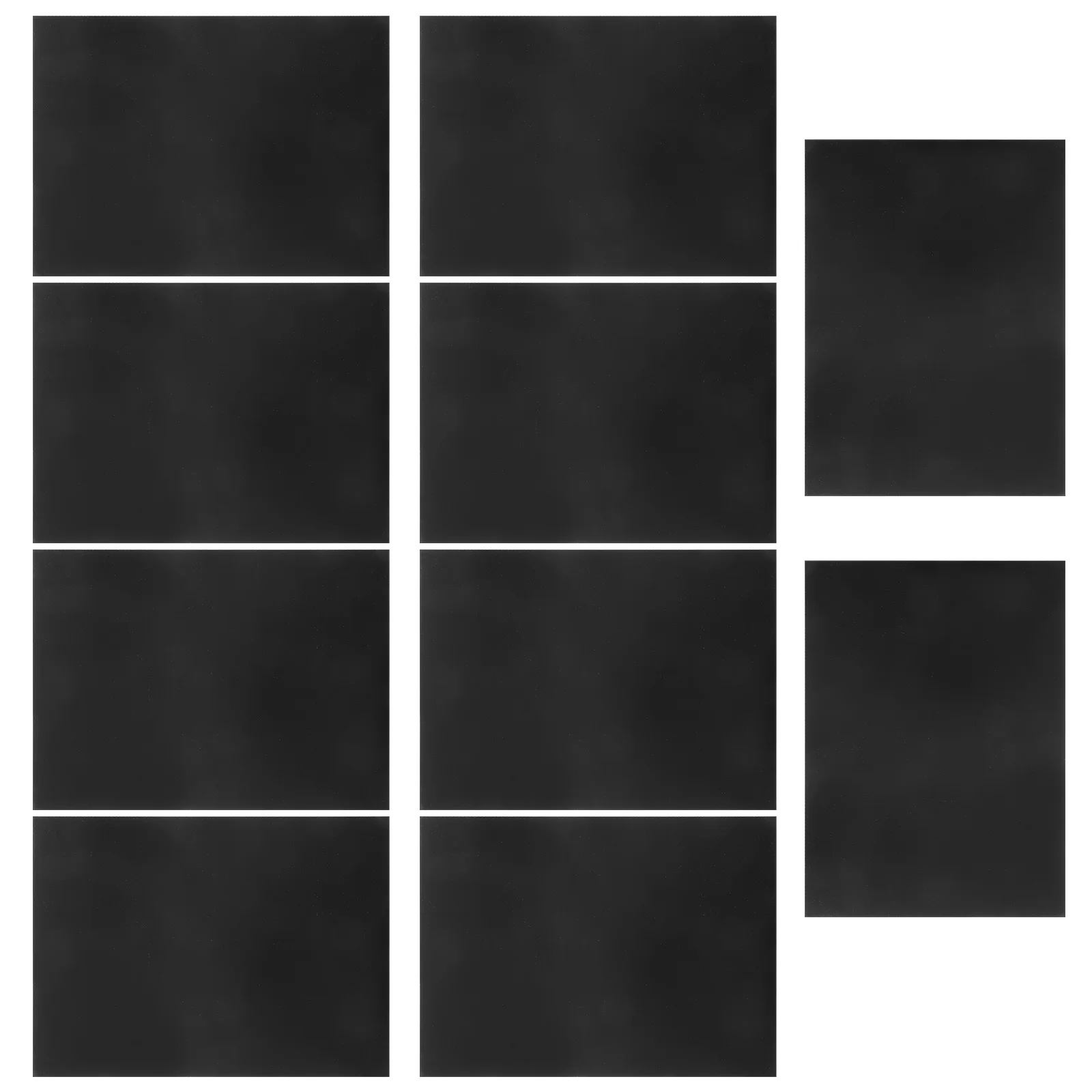 

10 PCS Home Decor Matte Film Frame Insert Sheet Photocard Holder Plastic Pvc Black Rigid