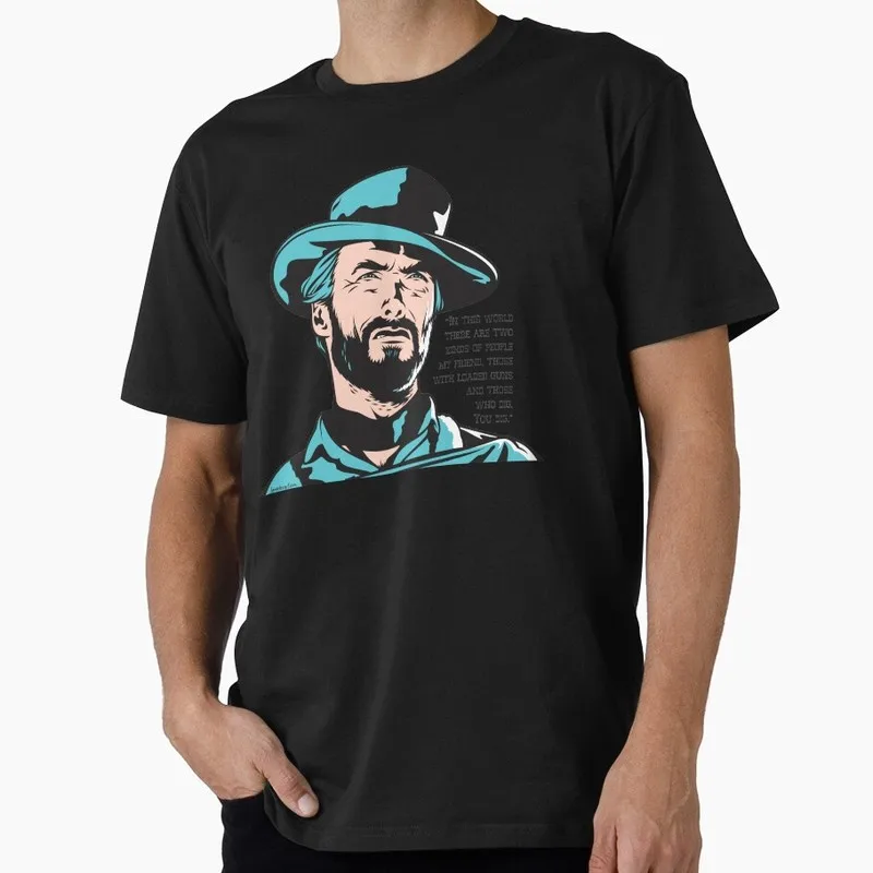 For a Few Dollars More Graphic T-shirt Clint Eastwood Sergio Leone Spaghetti Western Vintage Cowboy Bounty Hunter Print Gift Tee