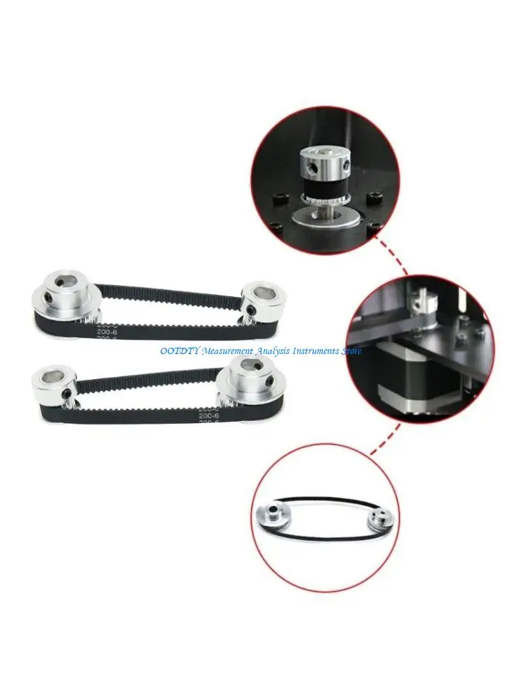 367D Convenient 2PCS Set of 20&36 Teeth Synchronous Easy Installation with Included Wrench