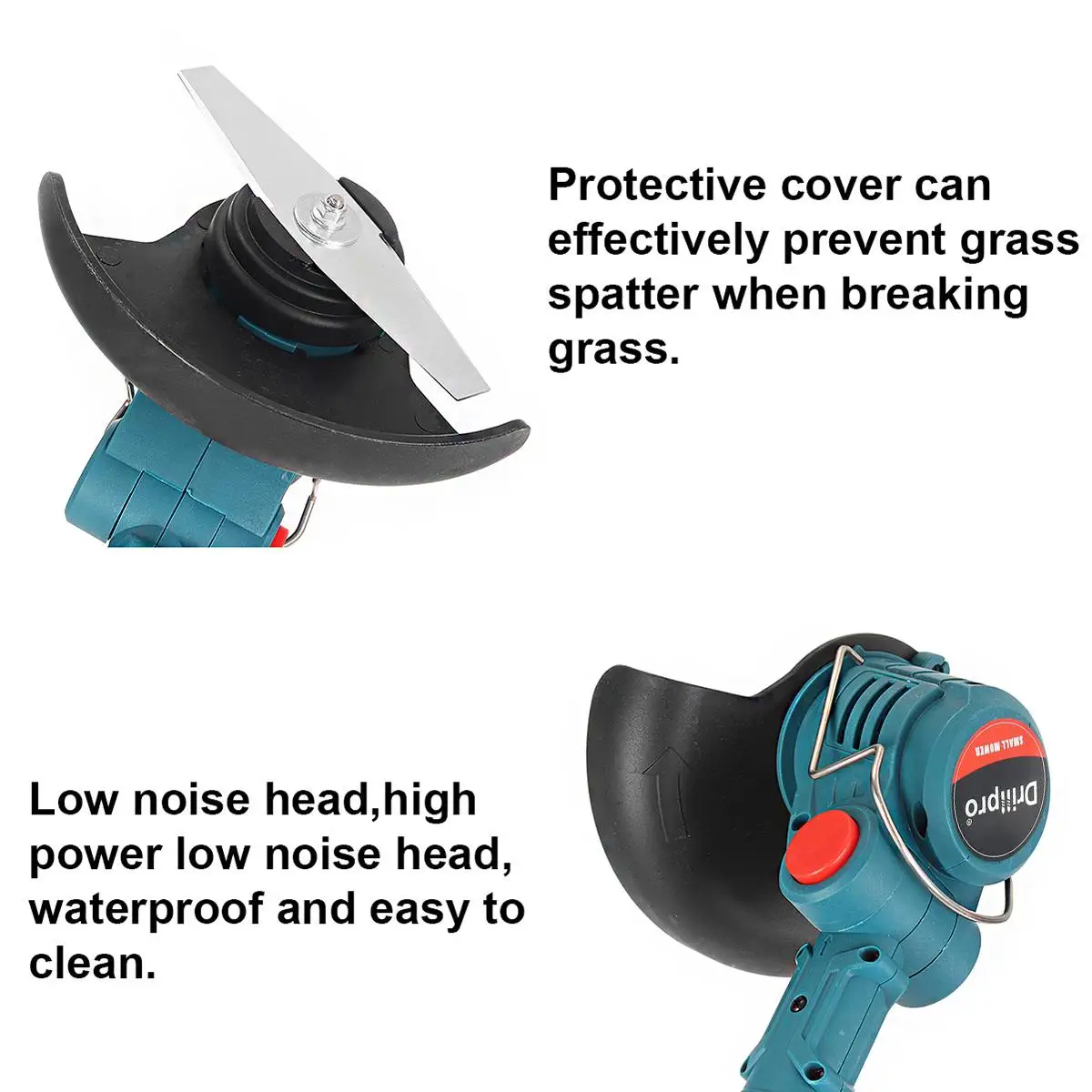 Drillpro Electric Lawn Mower Cordless Grass Trimmer Adjustable Bush Grass Pruning Cutter Garden Tools for Makita 18V Battery