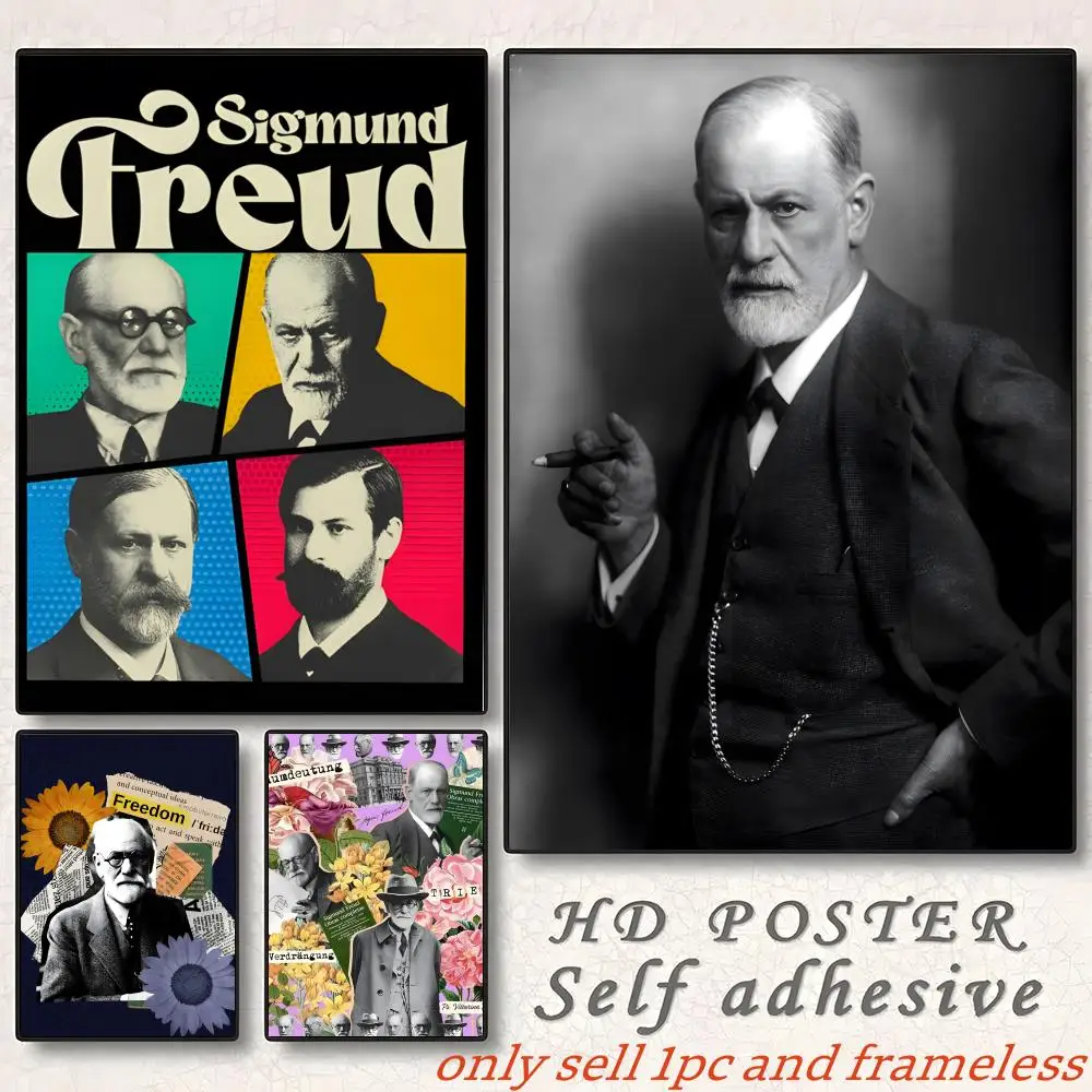 Legendary scholar S-Sigmund Freud Poster Poster painting with prints Home bedroom living room decoration gift