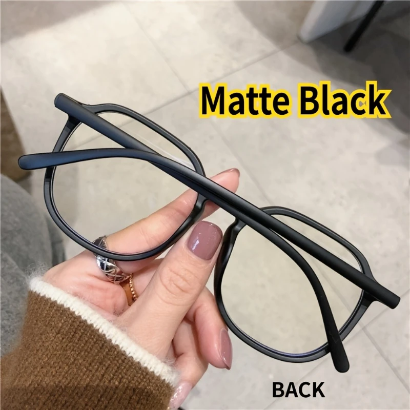Square Glasses Blue Light Blocking Full Frame Wide Black Frame Design Natural Look Enhancer for Daily Use
