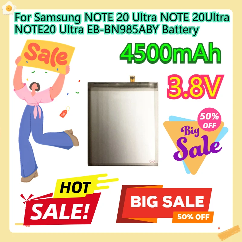

For Samsung NOTE 20 Ultra NOTE 20Ultra NOTE20 Ultra EB-BN985ABY Battery 4500mAh