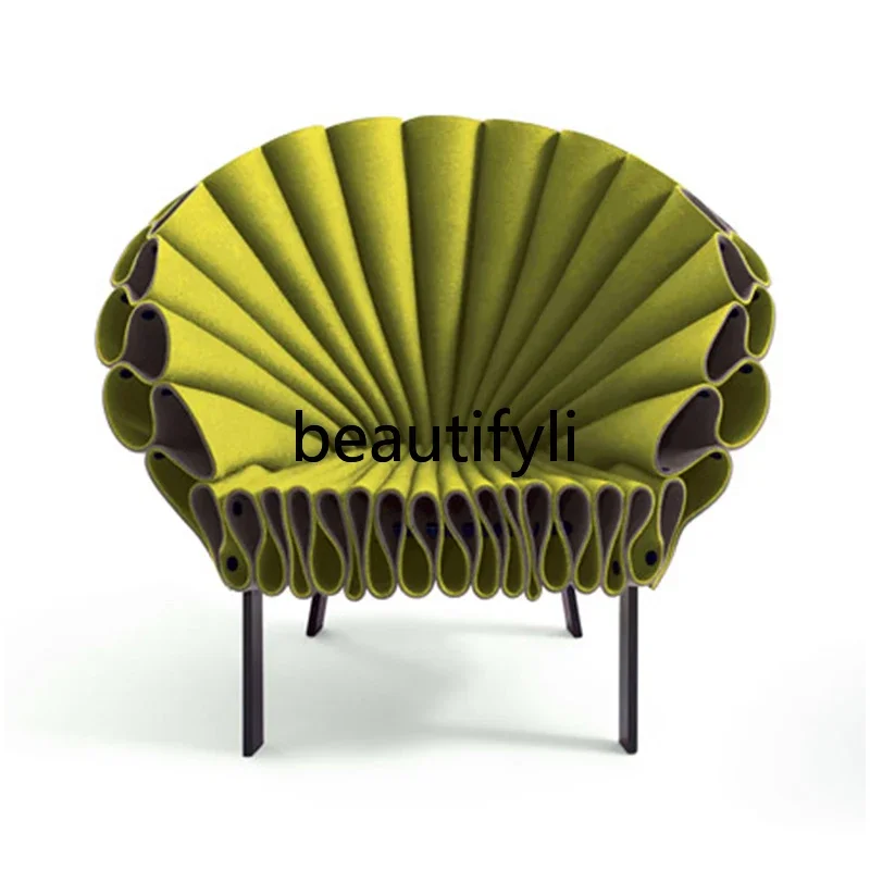 

New peacock open screen chair petal special-shaped leisure chair