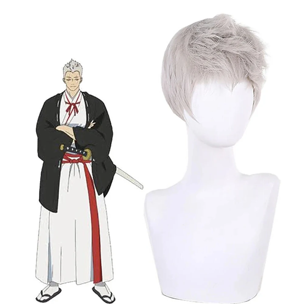 Hell's Paradise Jigokuraku Yamada Asaemon Shion 20cm Short Grey Cosplay Wigs party wigs