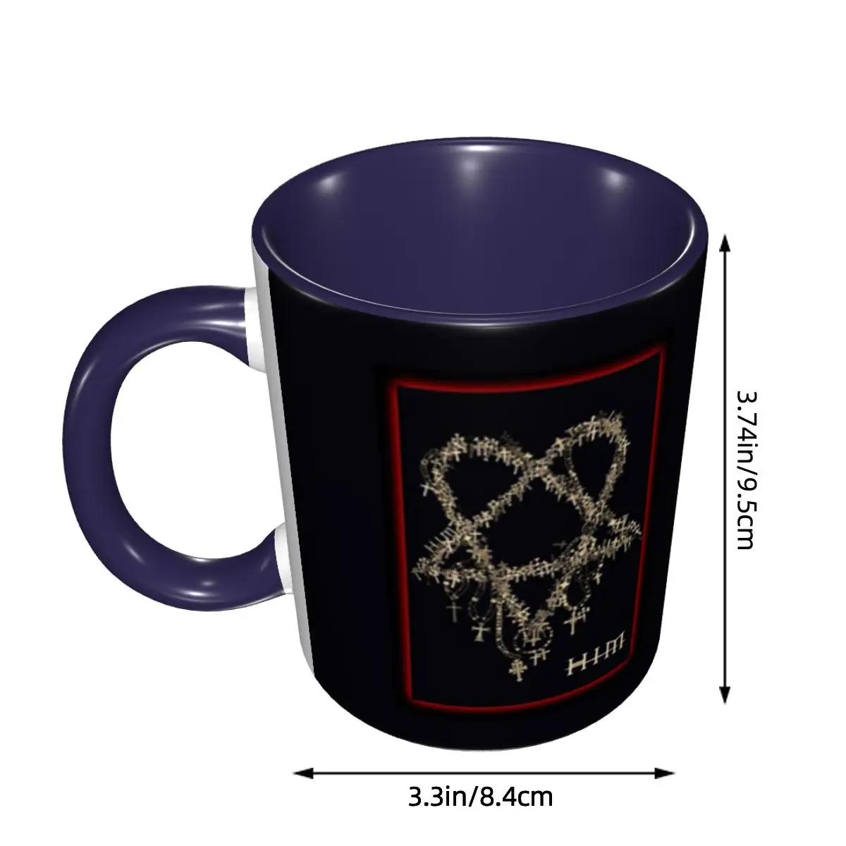 Heartagram Him Music Band Logo Mug Funny Ceramic Coffee Cups Tea Mugs Milk Cup Drinkware Gift for Woman Man