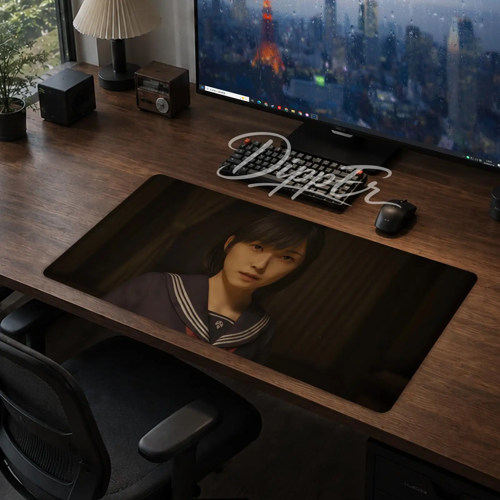 A-Silent Hill F Mouse Pad Office Large Desk Mat Gaming Mousepad Rubber Bottom Non-Slip Cushion 900X400