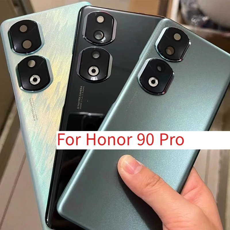 Back Cover For huawei Honor 90 Pro Back Battery Cover Door Replacement Rear Housing Cover +Camera Lens Replace