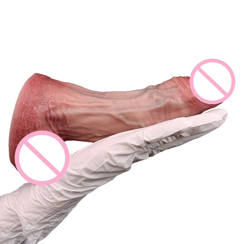 18.9*5.7cm Soft Silicone Large Penis Ultra-Realistic Dildo Veiny Skin-Fell Dick Women Masturbator Adult Sex Toys for Pussy Anal