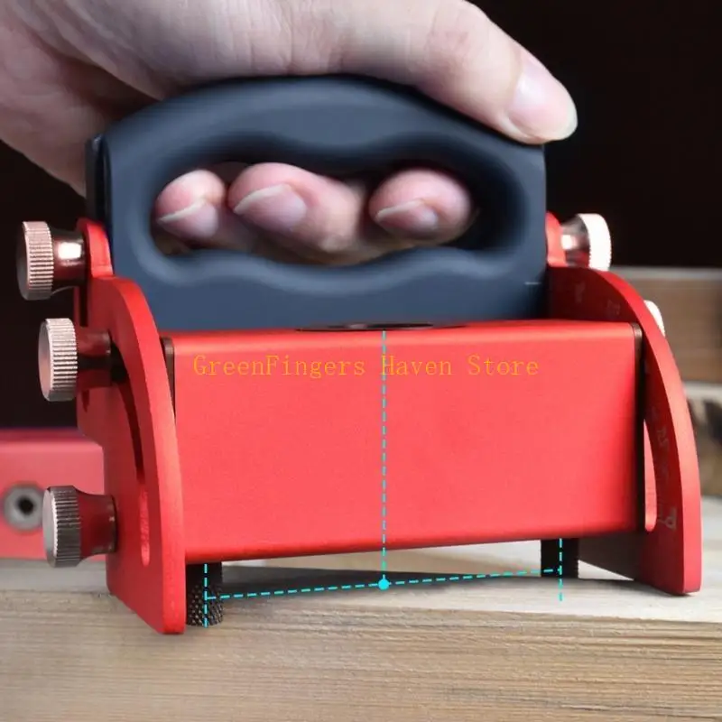 F68D Adjustable 0°-90° Oblique Hole Locator Woodworking Punching Positioner Carpentry Guide Handheld Tool