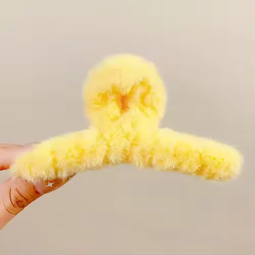 Winter Faux Fur Hair Claw for Women Elegant Acrylic Crab Barrette Hairpin Girl-Hair Accessories Furry Headwear Hair Claw Clip - Image 9