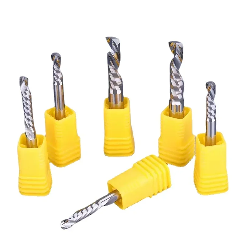 1Pc UP DOWN Compound Spiral Carbide Mill Tool Cutters - 3.175/4/6/8/10mm 3A Single Flute for Compression Wood End Mill Cutter