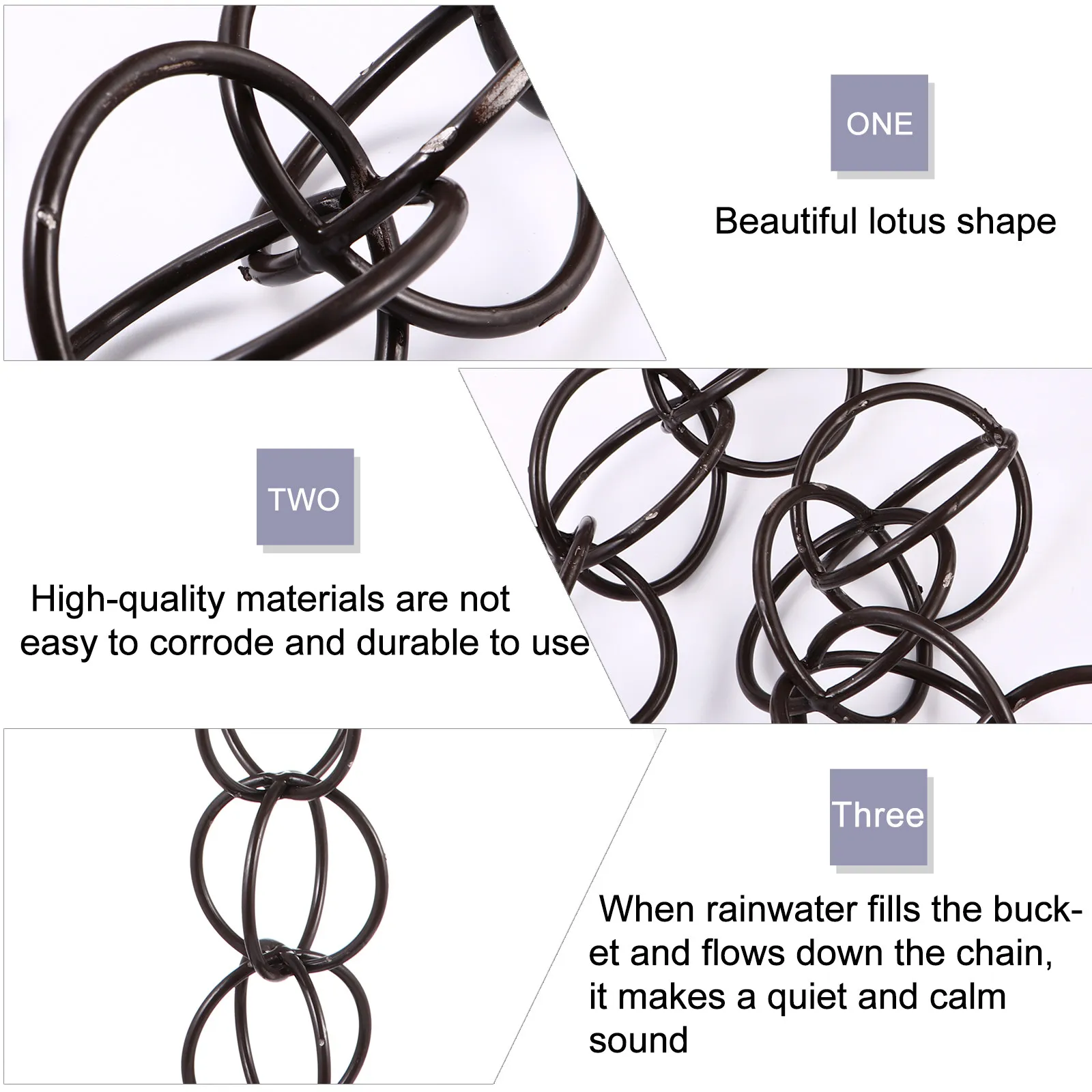 Winter Drainage Chain 1m Villa Roof Gutter Rainwater Decorative Chain Villa Roof Gutter Drainage Rain Chain,