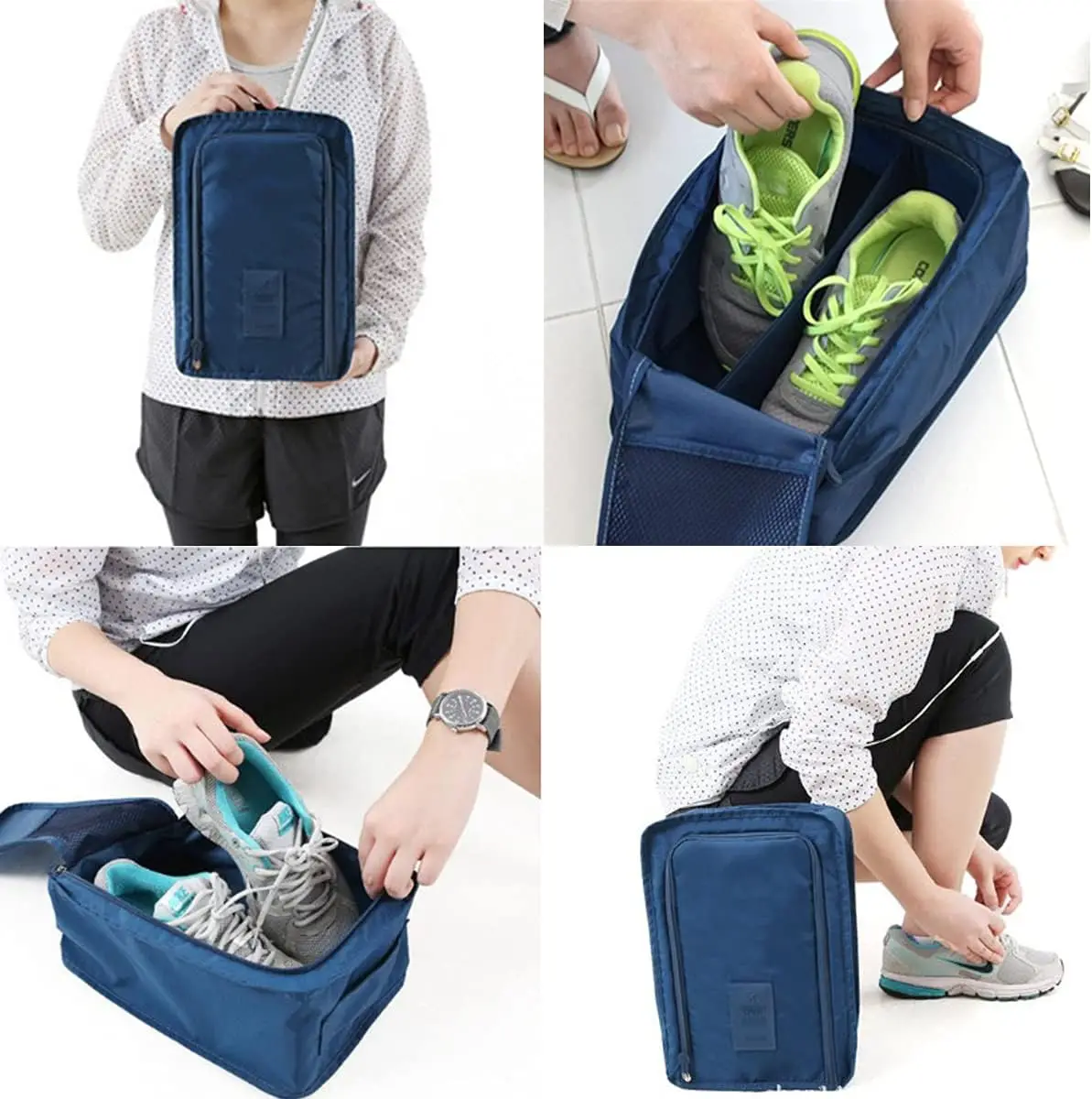 Travel Storage Portable Sneaker Bag Waterproof Breathable Single Shoe Storage Bag Foldable Portable Small Shoe Bag 6 Colors