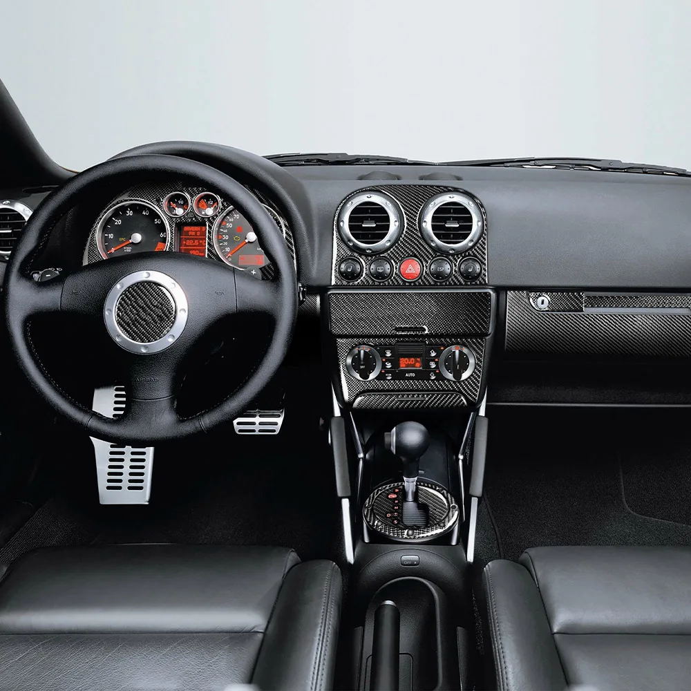 For Audi TT MK1 8N 2001-2006 Carbon Fiber Centre air vents Radio CD shifter panel Car Interior Accessories Decorative Stickers