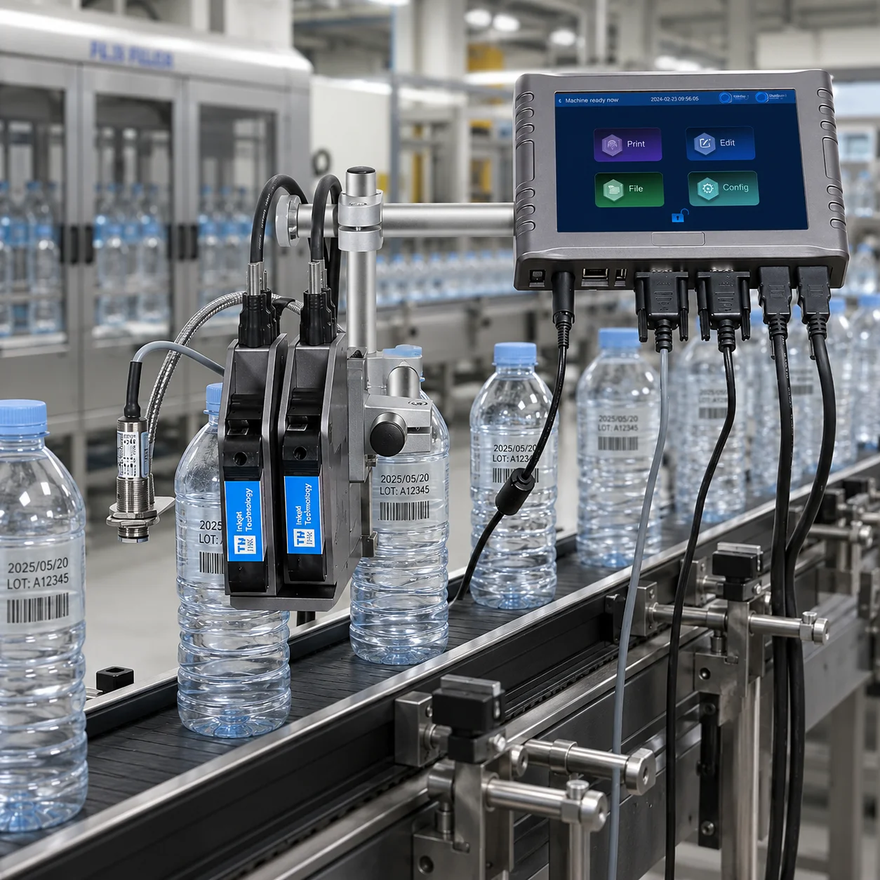 High Resolution T260E Thermal Inkjet Printing Machine Docod Online TIJ Barcode Expiry Date Coding for Frozen Production Lines