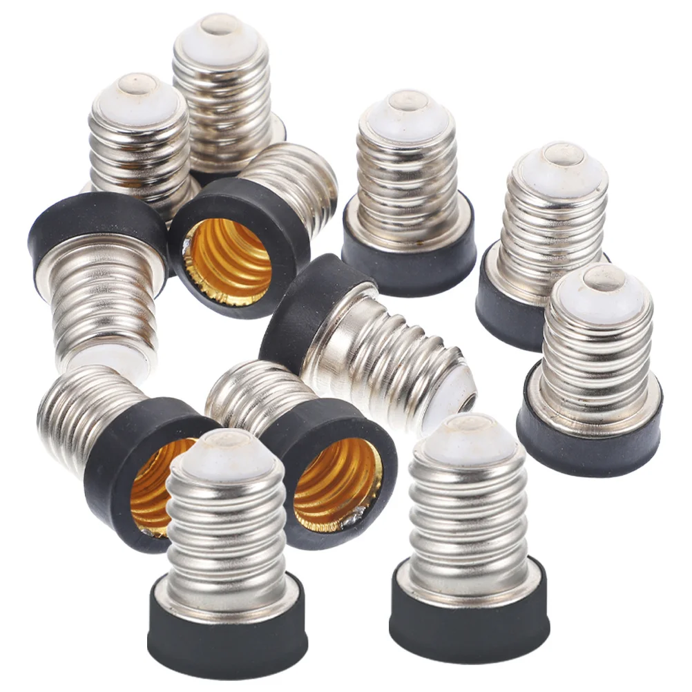 

12Pcs E14 to E12 Light Bulb Adapter Socket Converter Low Heat Efficient Operation Light Bulb Converters