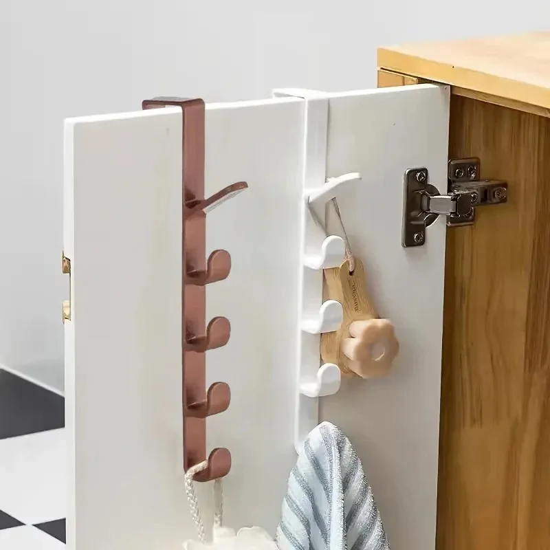Bedroom Door Hanger Clothes Hanging Rack Over The Door Plastic Home Storage Organization Hooks, Purse Holder For Bags Rails