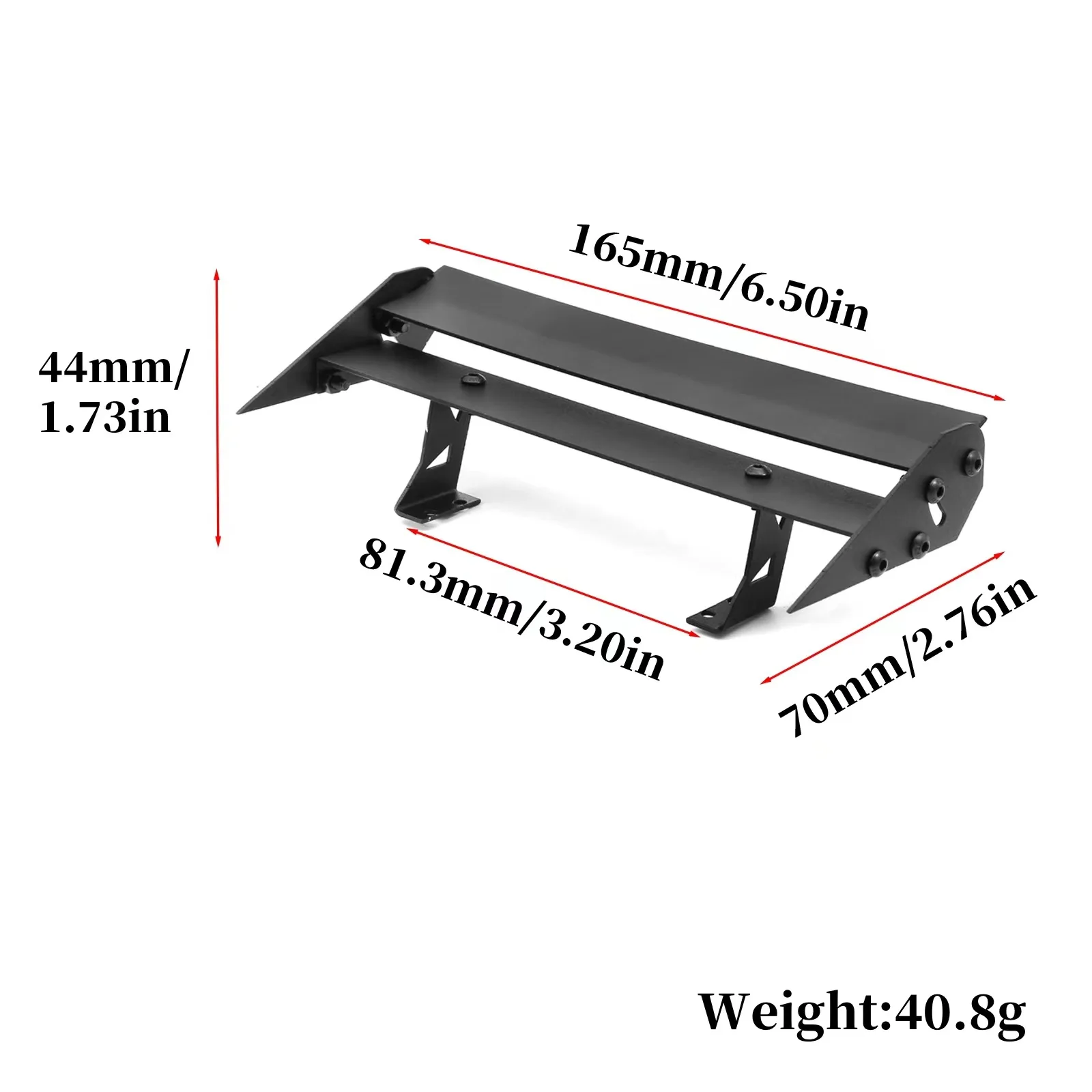 Metal Tail Wing Rear Spoiler for 1/10 RC On-Road Racing Rally Drift Car TAMIYA TT01 TT02 XV01 PTG2 HSP 94123 FW06 SAKURA